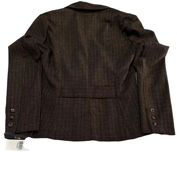Vintage BCX Women's Brown Tweed Skirt Suit Set Skirt SZ 5 Jacket Size Large NWT - Picture 9 of 16